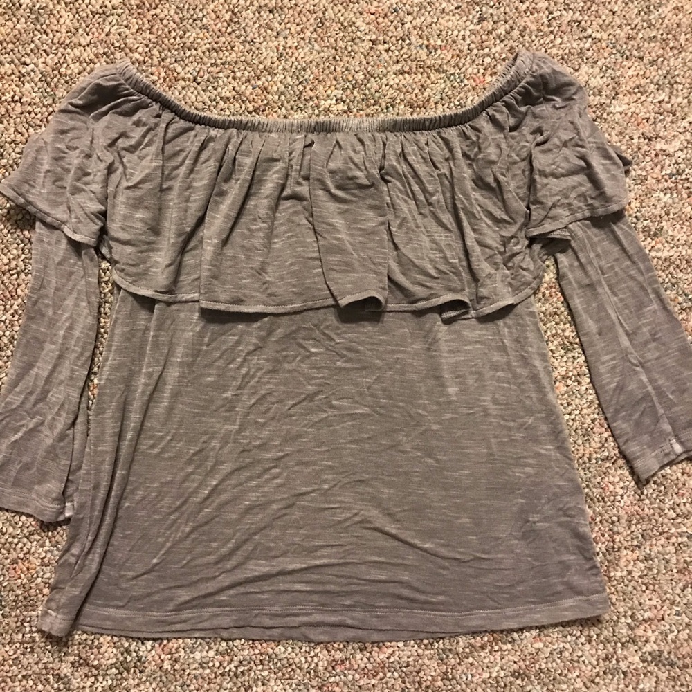 NWT AE OFF THE SHOULDER SHIRT
